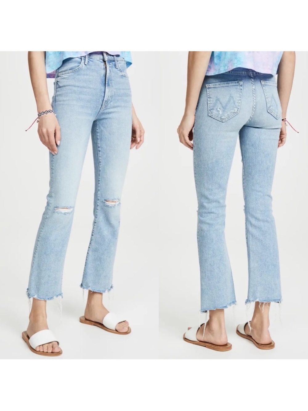 Mother The Hustler Ankle
Jeans Chewed Hem Sz 27
Drinking By The Pool Wash
Holes